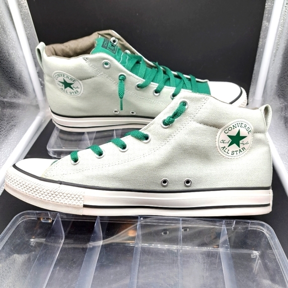 Converse Other - NWOT Chuck Taylor Converse All Stars Hi-Top Grey And Green, Size 11